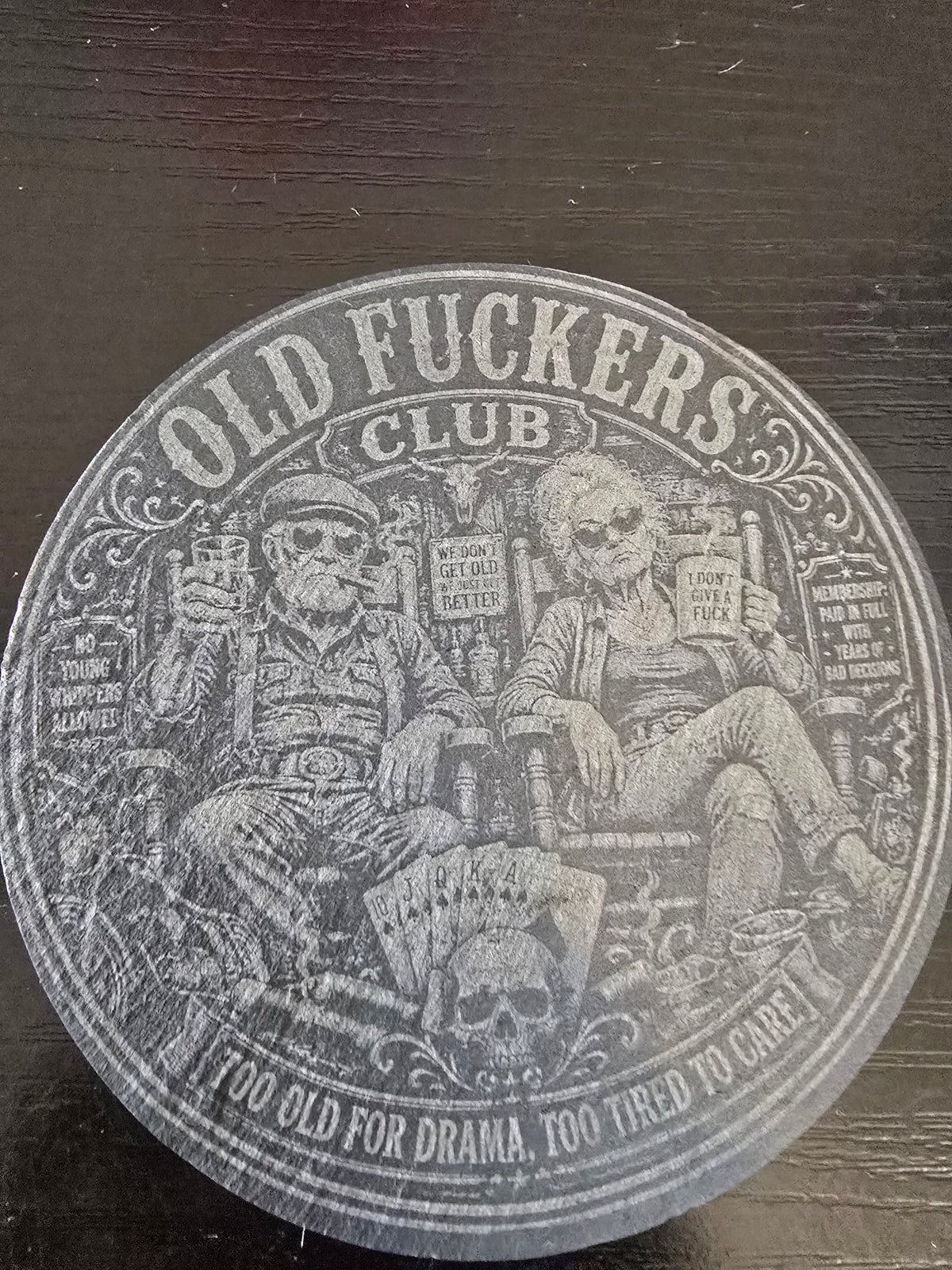 Old Club 1 Slate Coaster