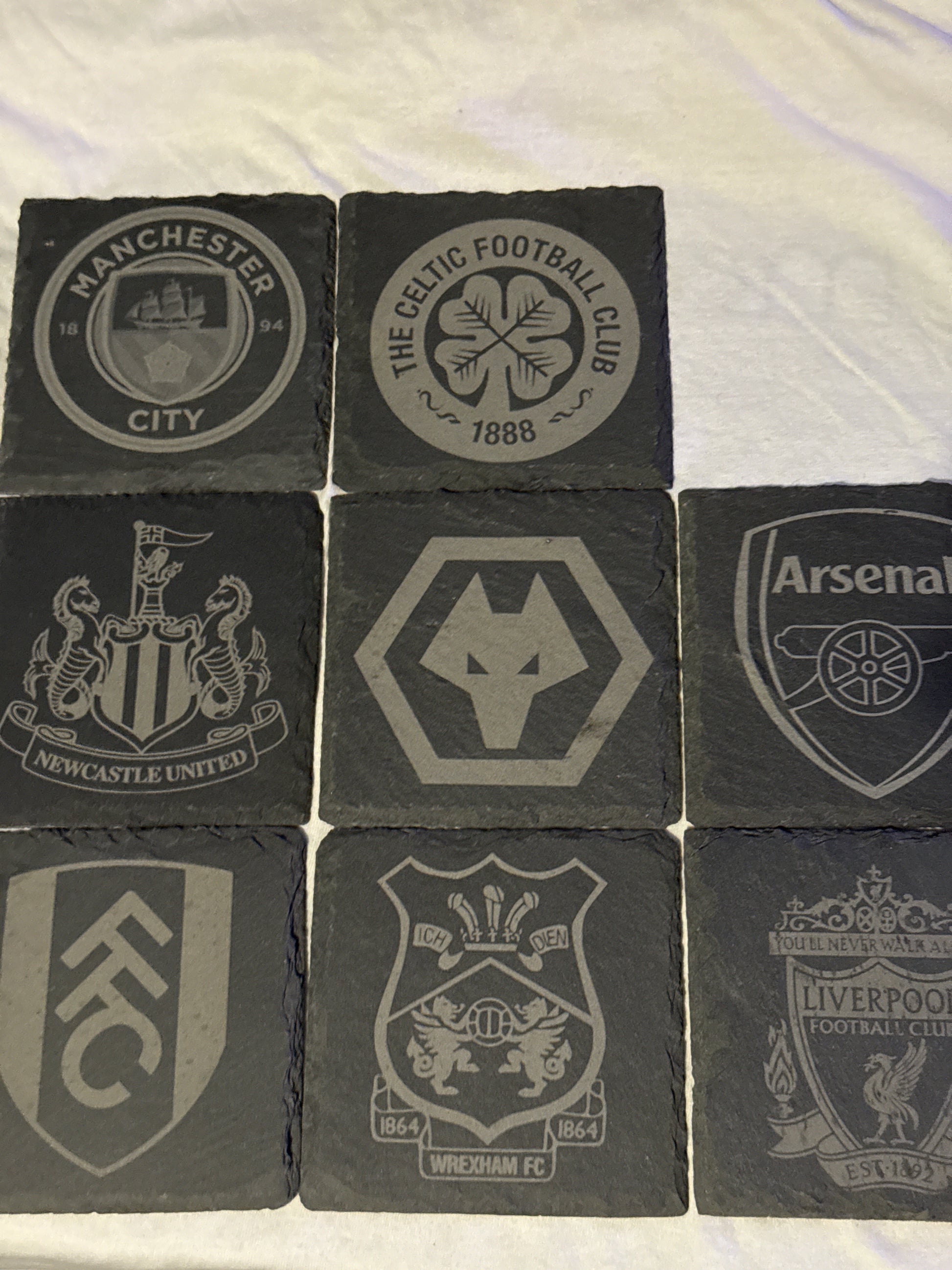 Football Team Slate Coaster