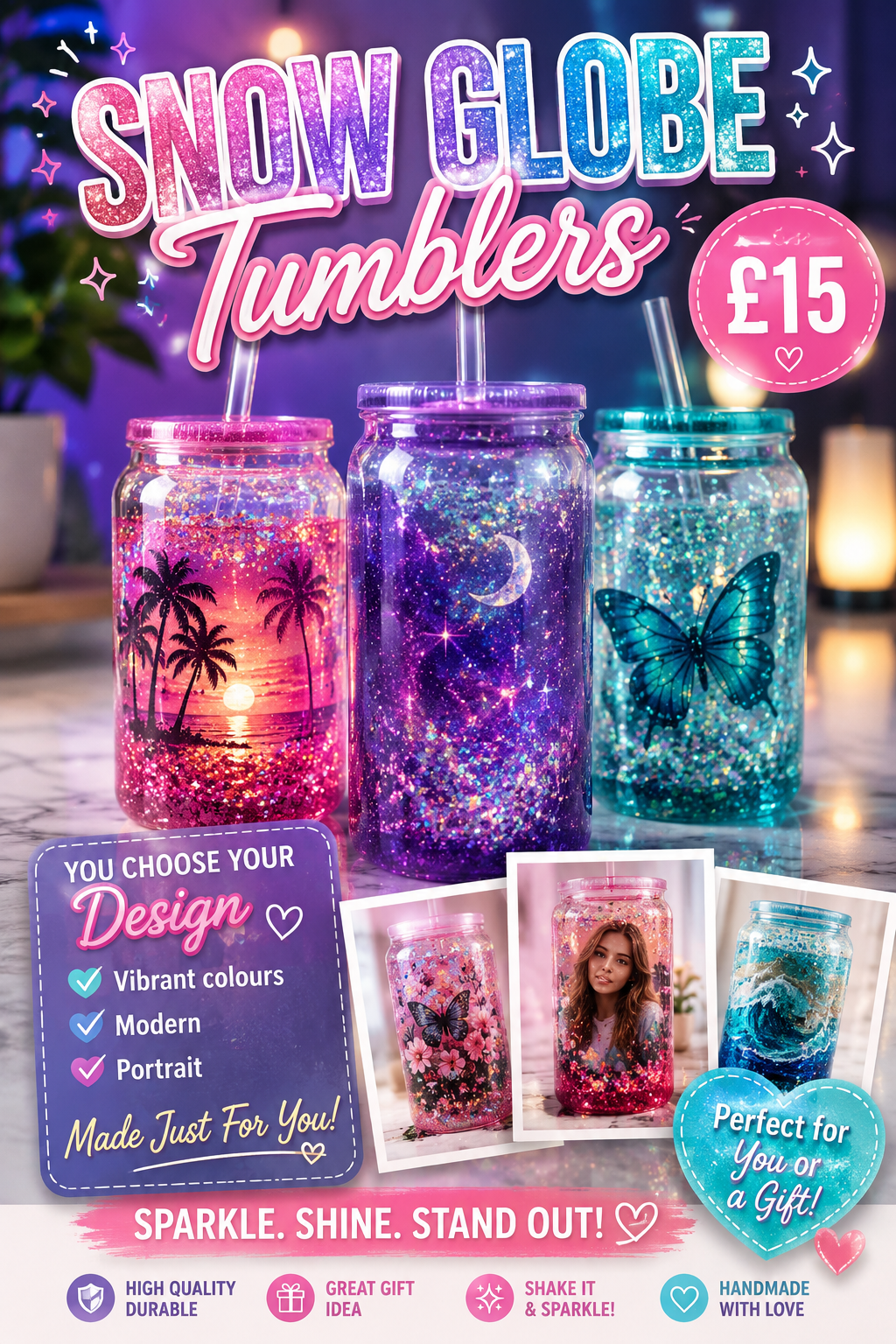 Snow Globe Tumblers - Various Designs